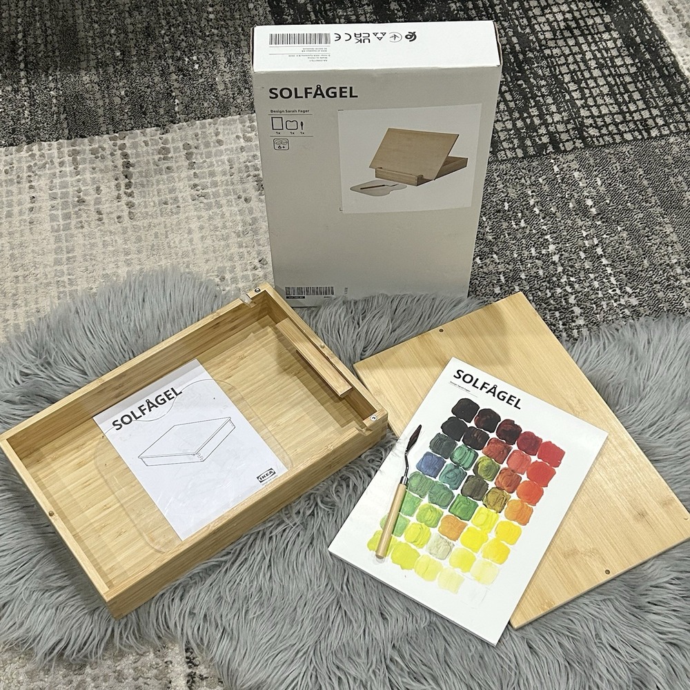 Ikea Solfagel Sarah Fager Easel And‎ Accessories Bundle With Art Book